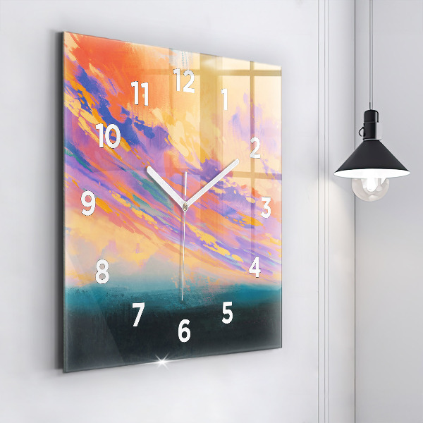 Horloge carrée en verre Amour platonique