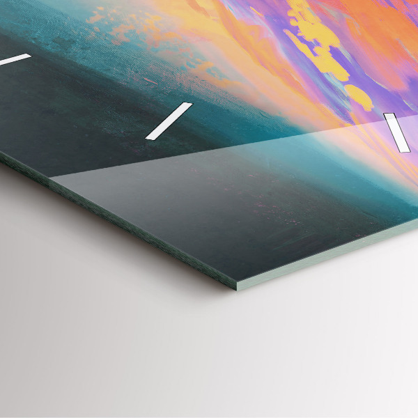 Horloge carrée en verre Amour platonique