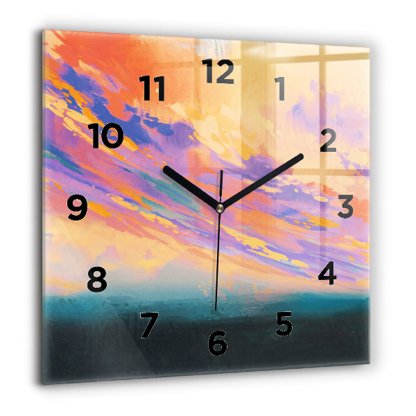 Horloge carrée en verre Amour platonique