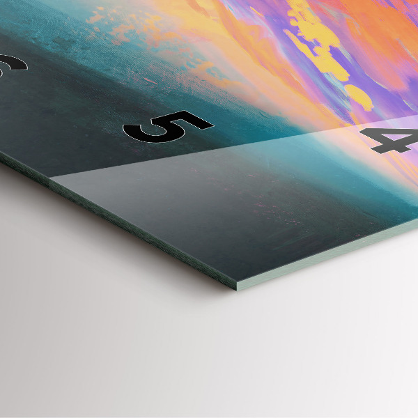 Horloge carrée en verre Amour platonique