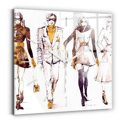 Horloge carrée en verre Femme et homme