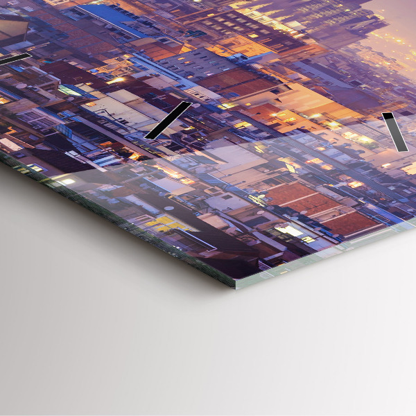 Horloge murale carrée Vue de Barcelone