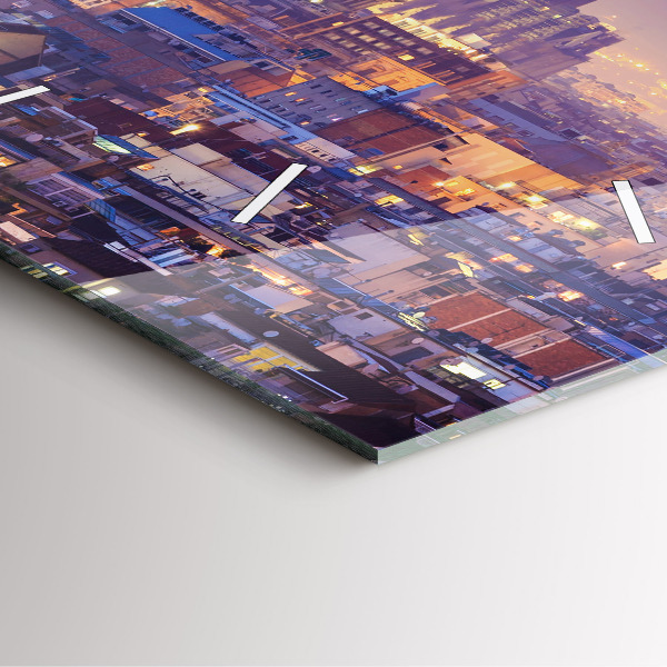 Horloge murale carrée Vue de Barcelone