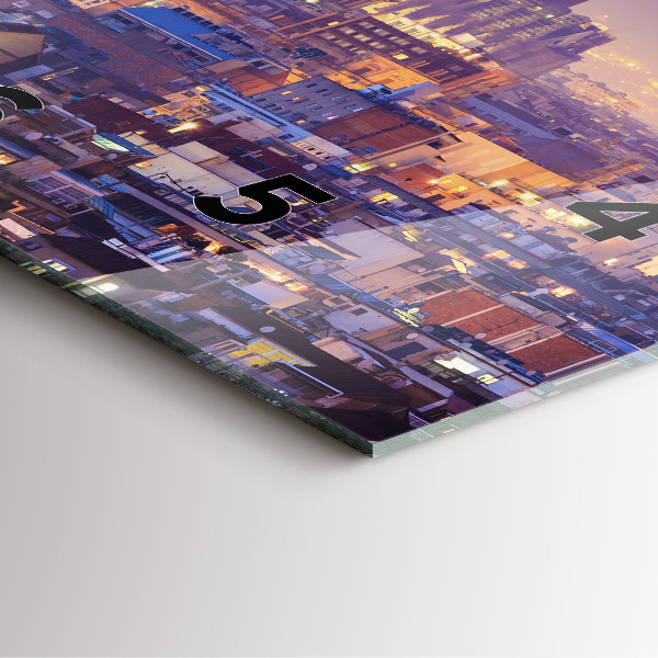 Horloge murale carrée Vue de Barcelone