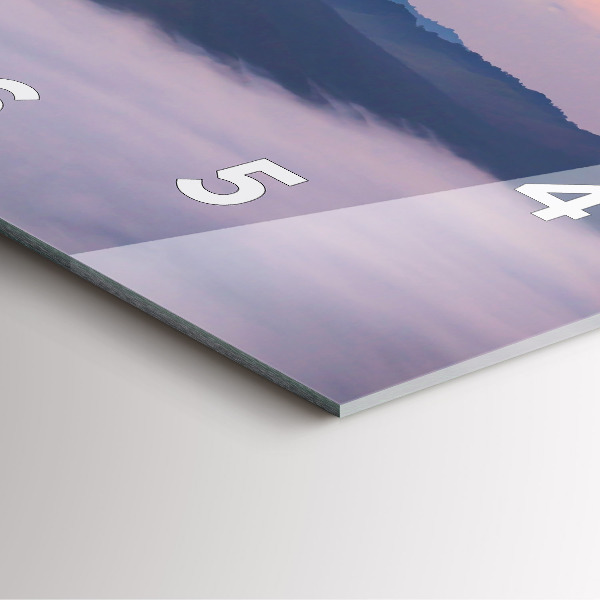 Horloge carrée en verre Beau paysage