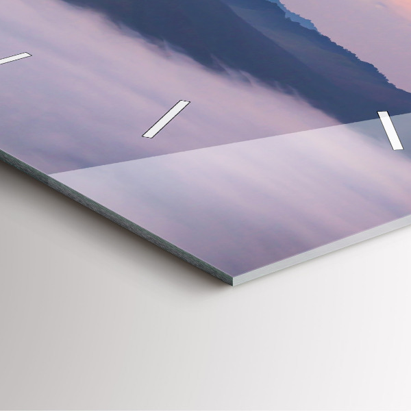 Horloge carrée en verre Beau paysage