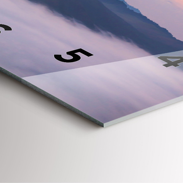 Horloge carrée en verre Beau paysage