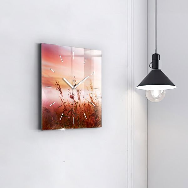 Horloge murale carrée Matin brumeux