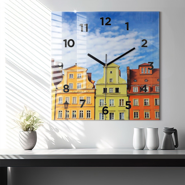 Horloge murale carrée Wroclaw - Vieille ville