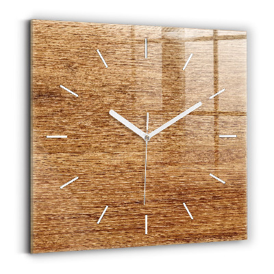 Horloge murale carrée Bois clair