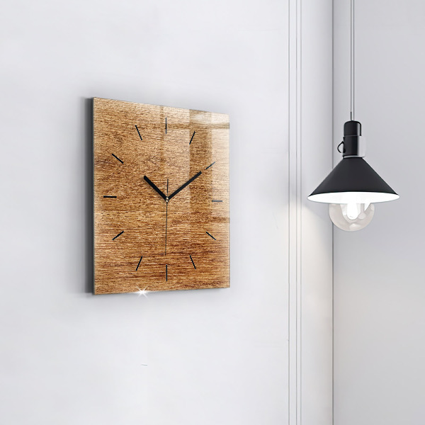 Horloge murale carrée Bois clair