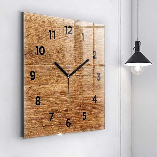 Horloge murale carrée Bois clair