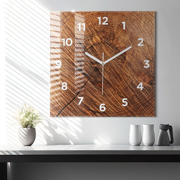 Horloge murale carrée Bois décoratif