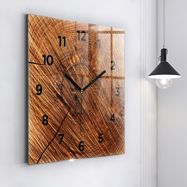 Horloge murale carrée Bois décoratif