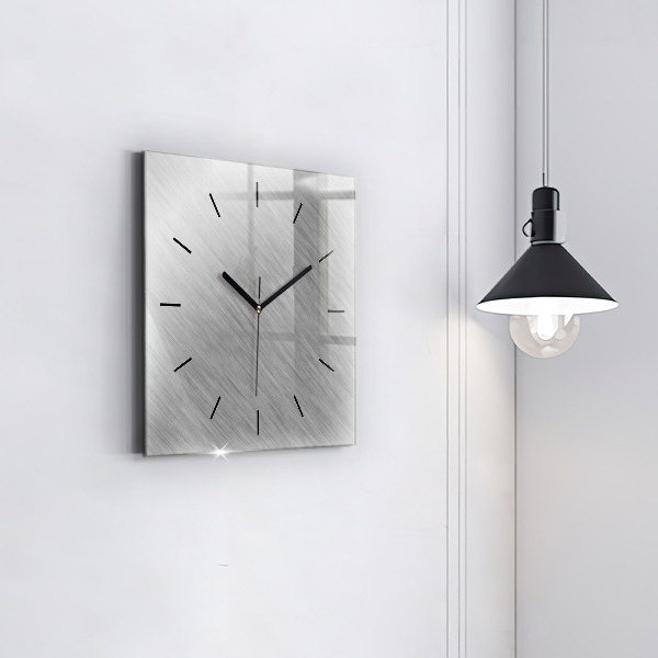 Horloge carrée en verre Mur métallique