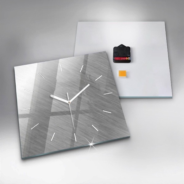 Horloge carrée en verre Mur métallique