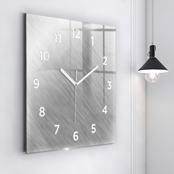 Horloge carrée en verre Mur métallique