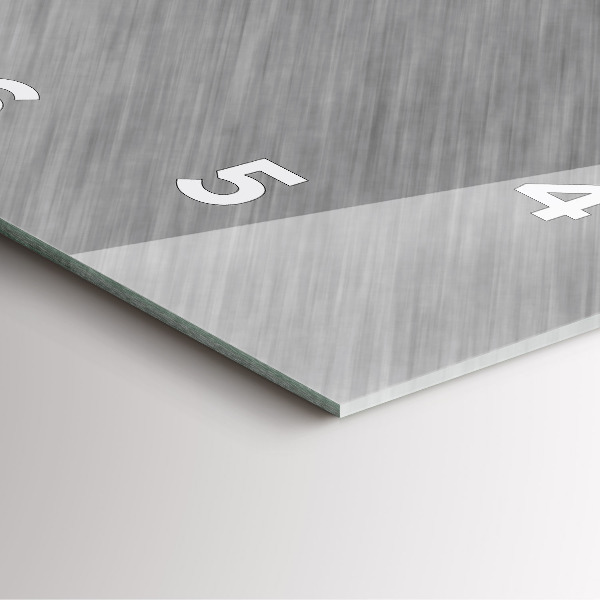 Horloge carrée en verre Mur métallique