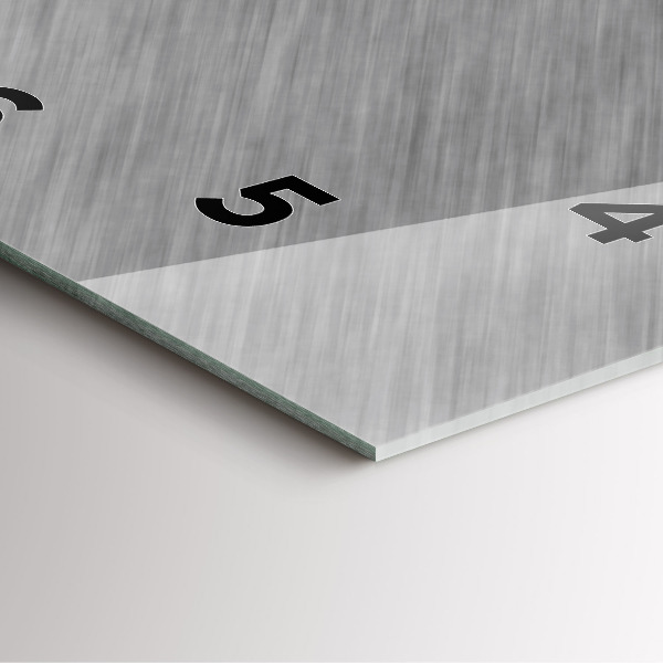 Horloge carrée en verre Mur métallique