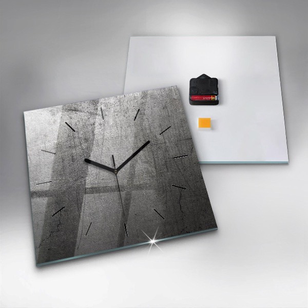 Horloge carrée en verre Mur métallique