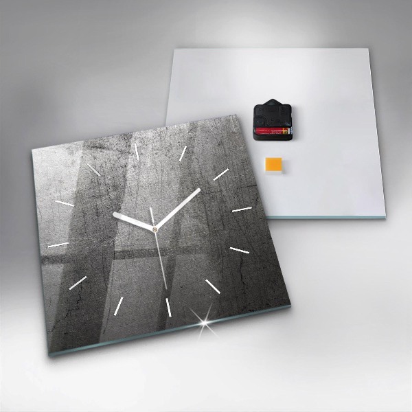 Horloge carrée en verre Mur métallique