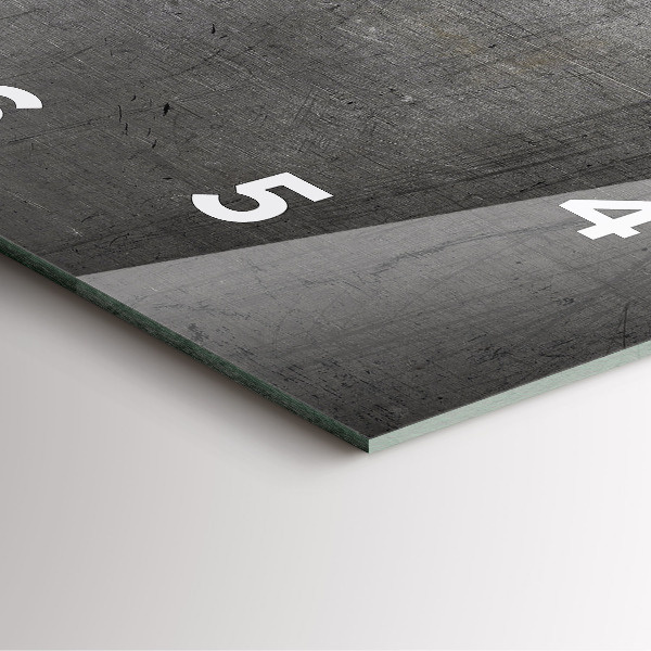 Horloge carrée en verre Mur métallique