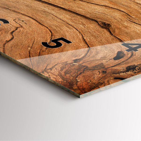 Horloge carrée en verre Vieux bois