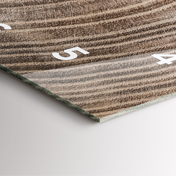 Pendule carrée en verre Tronc