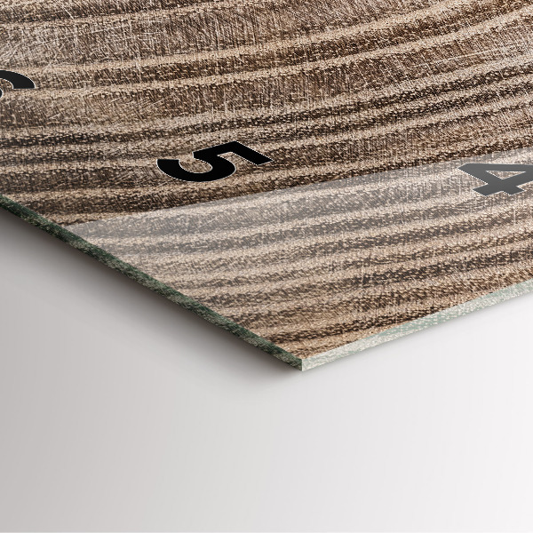 Pendule carrée en verre Tronc