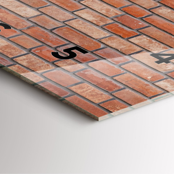 Pendule carrée en verre Mur de briques