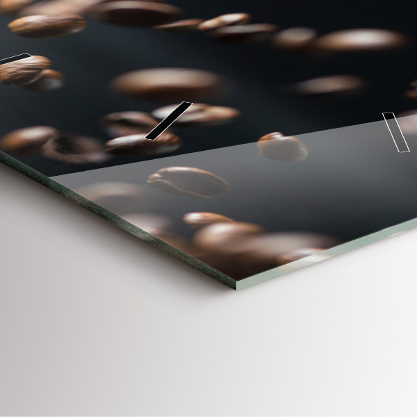 Horloge murale carrée Café en grains