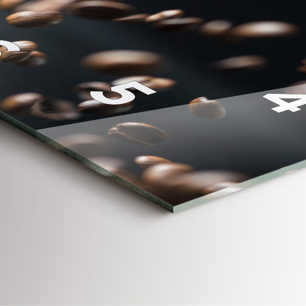 Horloge murale carrée Café en grains