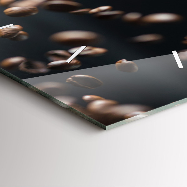 Horloge murale carrée Café en grains