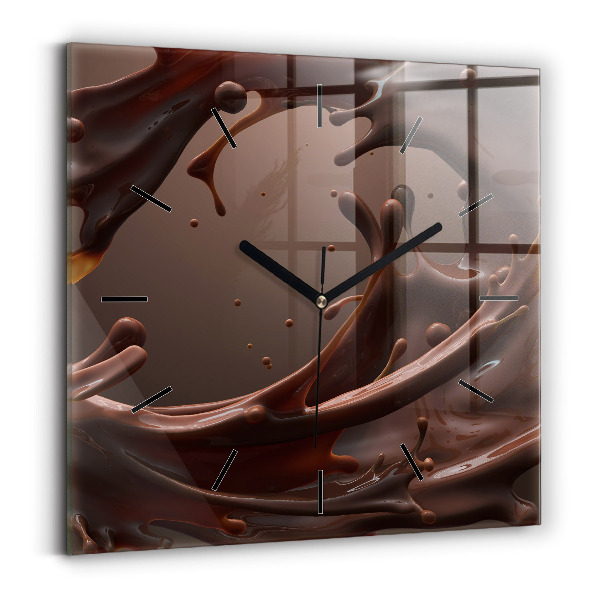 Horloge murale carrée Vagues de cacao