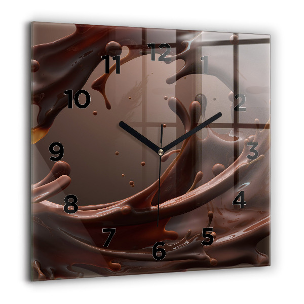Horloge murale carrée Vagues de cacao