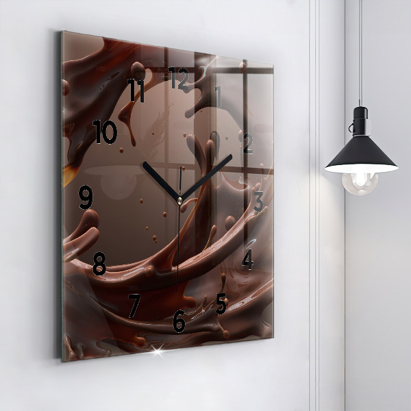 Horloge murale carrée Vagues de cacao