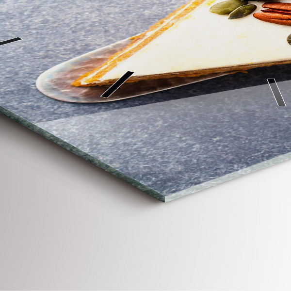 Horloge murale carrée Un morceau de gâteau