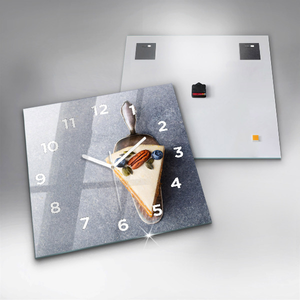 Horloge murale carrée Un morceau de gâteau