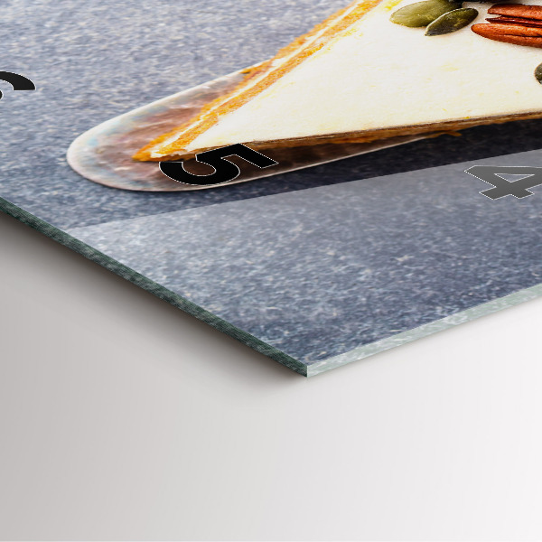 Horloge murale carrée Un morceau de gâteau