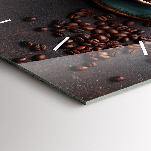 Horloge murale carrée Une tasse de café