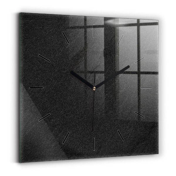 Horloge murale carrée Roche sombre