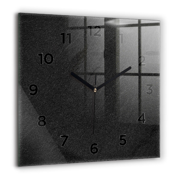 Horloge murale carrée Roche sombre