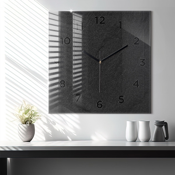 Horloge murale carrée Roche sombre