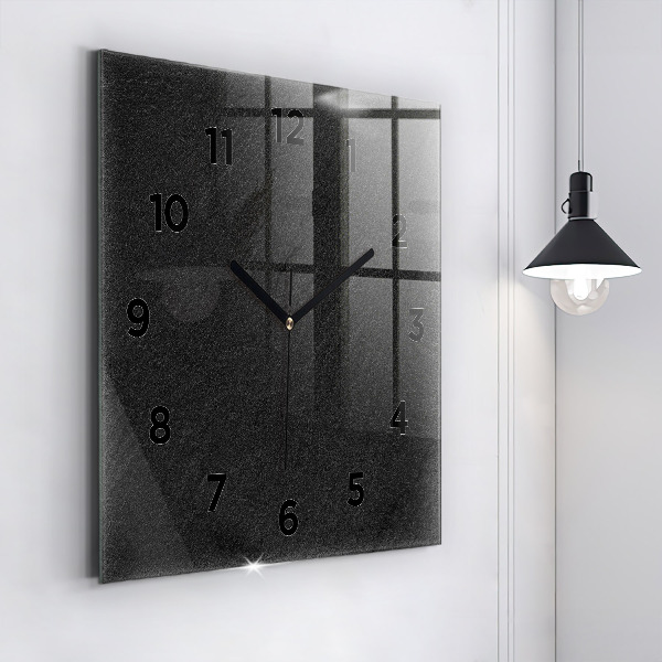 Horloge murale carrée Roche sombre