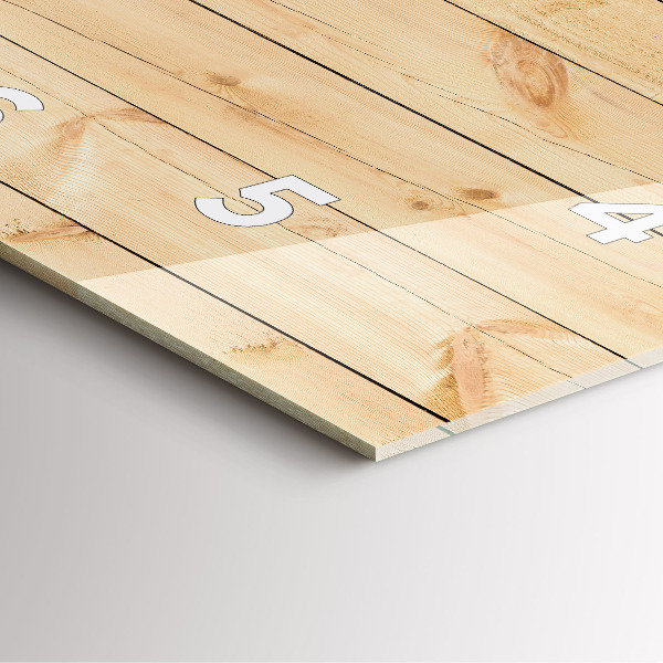 Horloge murale carrée planches de bois