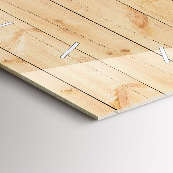 Horloge murale carrée planches de bois