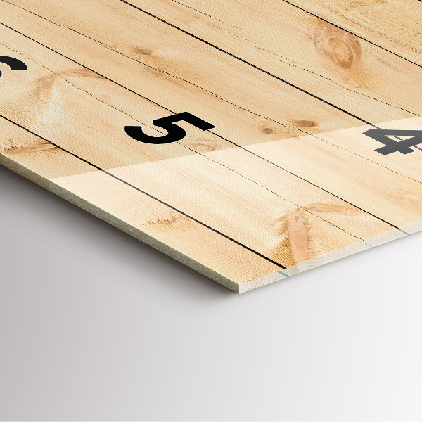 Horloge murale carrée planches de bois