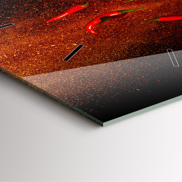 Horloge murale carrée Piments