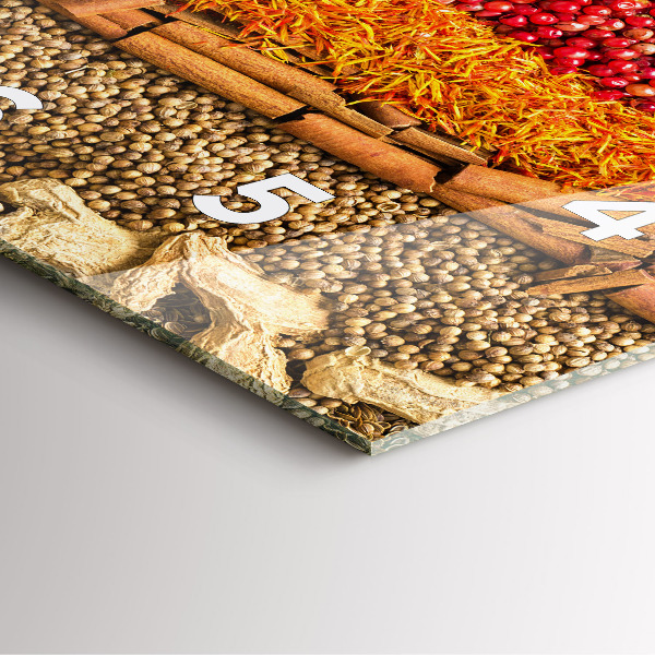 Horloge murale carrée 'Des rangées d''épices'