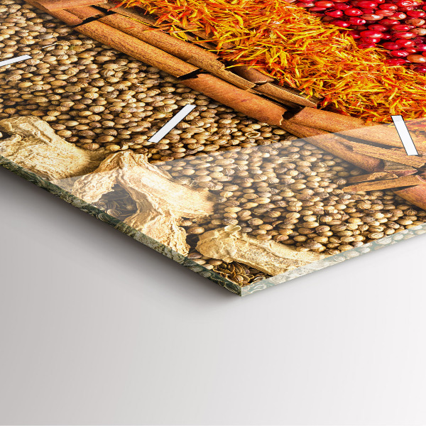 Horloge murale carrée 'Des rangées d''épices'